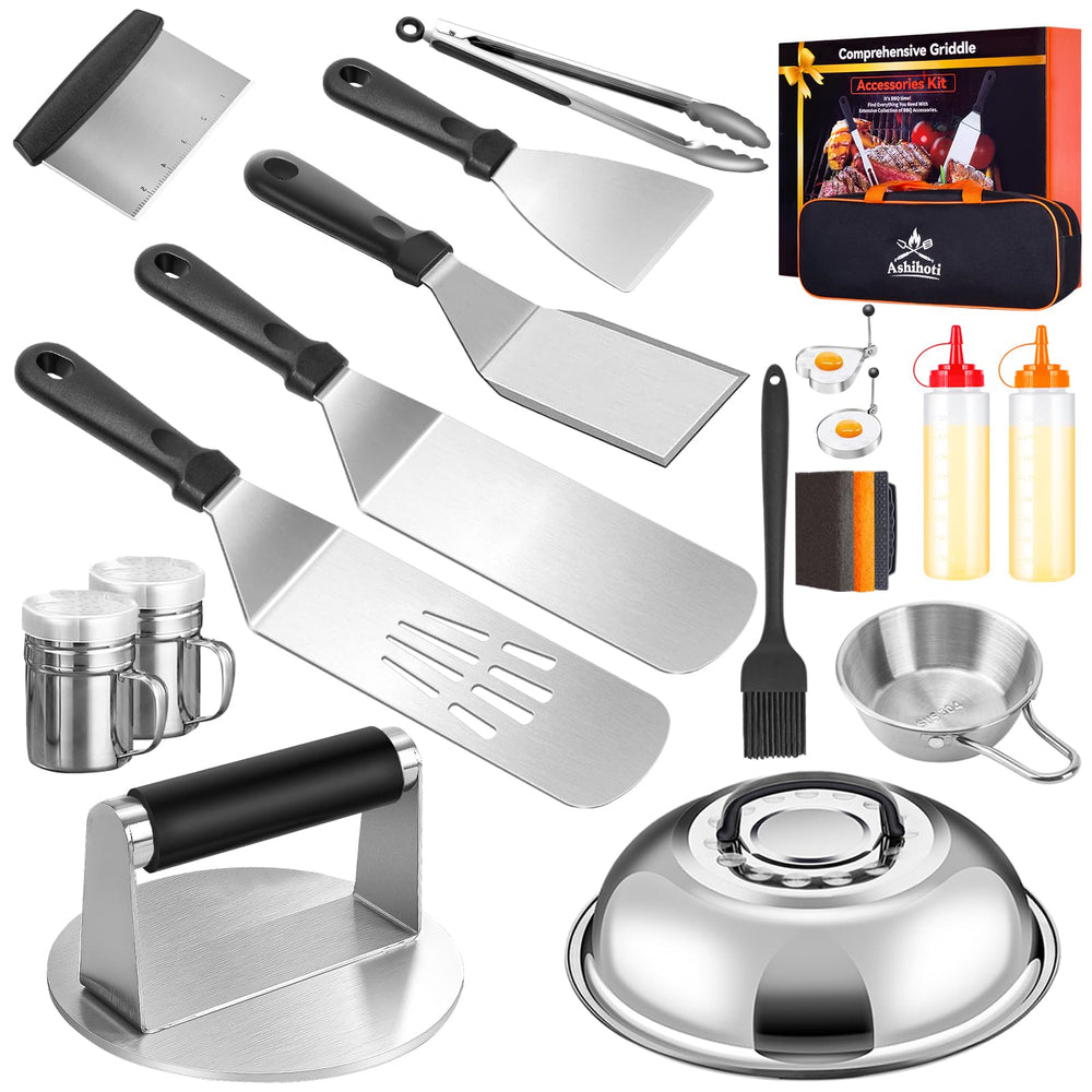 Ashihoti BBQ Grill Set 20 pieces stainless steel tools kit