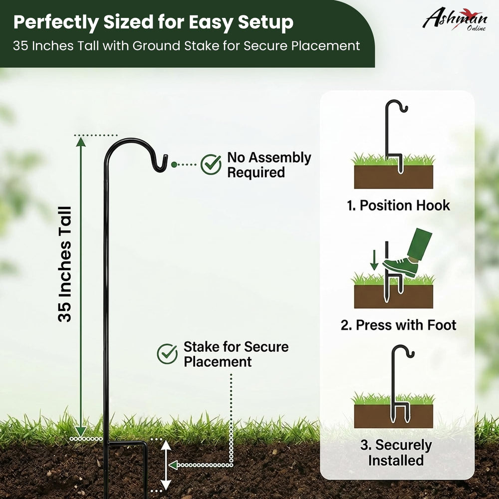 AshmanOnline shepherd's hooks in outdoor wedding setup