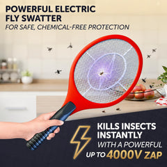 ASISNAI Bug Zapper Racket in use outdoors, zapping flies
