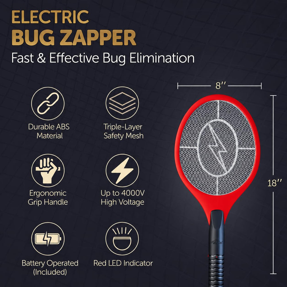 ASISNAI Bug Zapper Racket side view, lightweight design