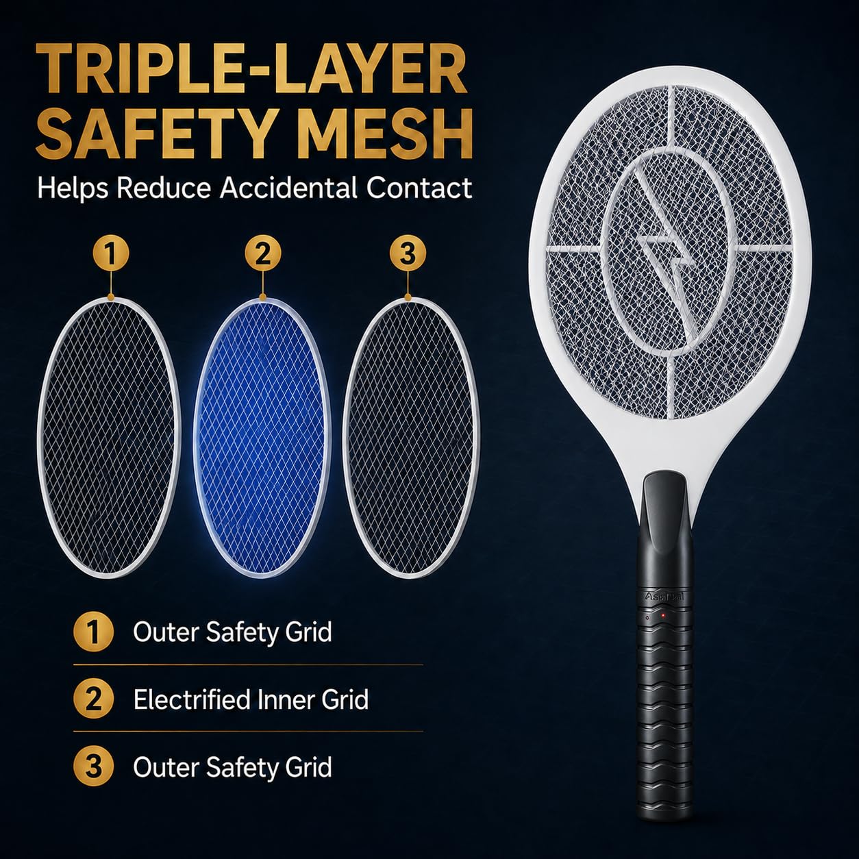 ASISNAI Electric Bug Zapper Racket packaging