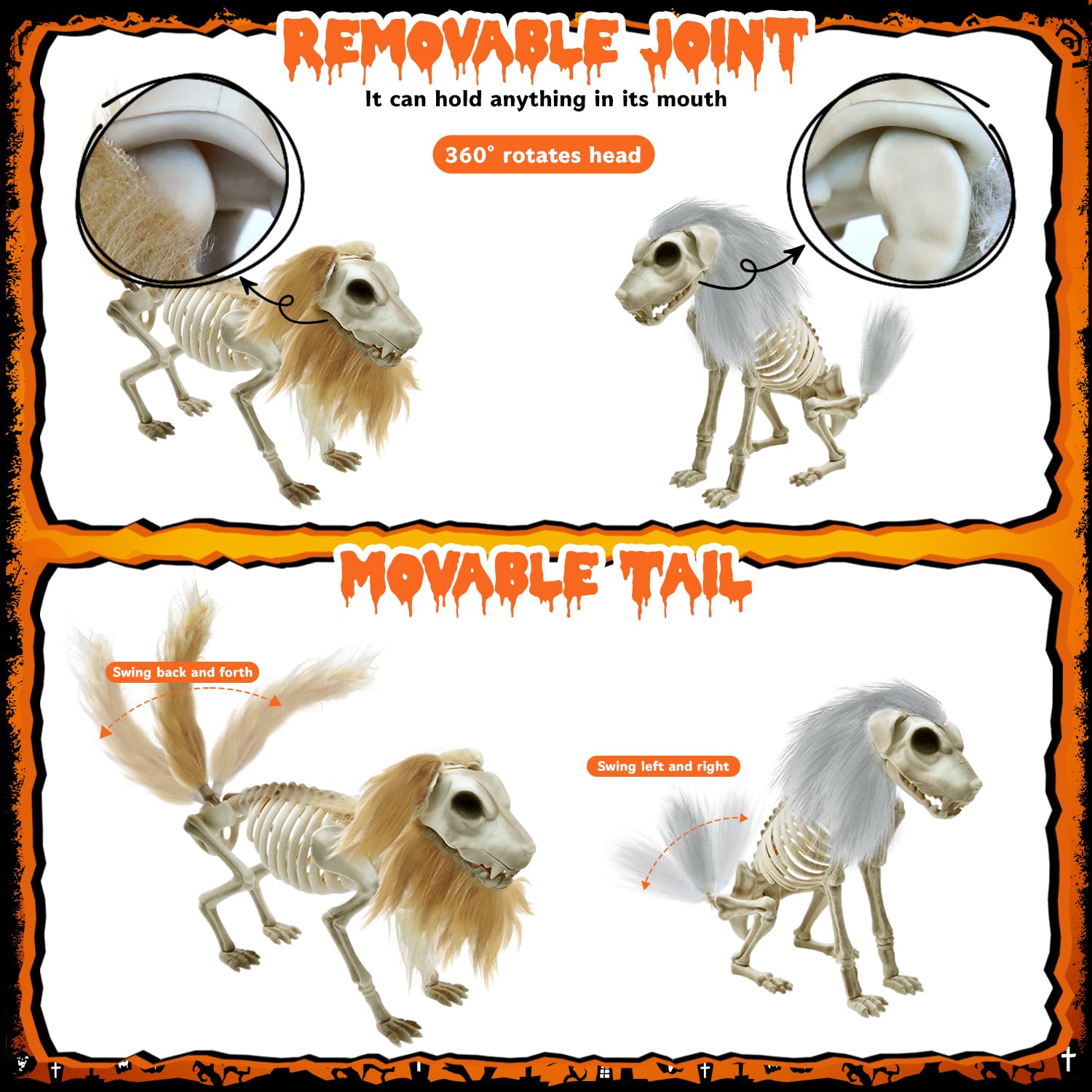 Askill Halloween skeleton bundle with cape and rope