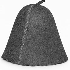 ASKOLD Grey Felt Sauna Hat front view, standard size