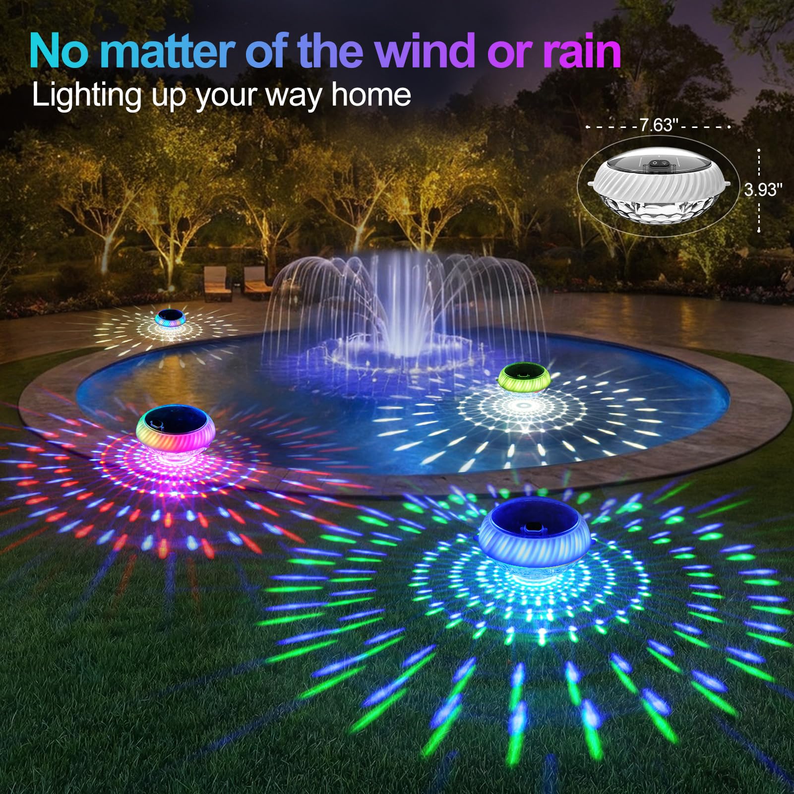Askyli Floating Pool Light close-up, highlighting its durable plastic material