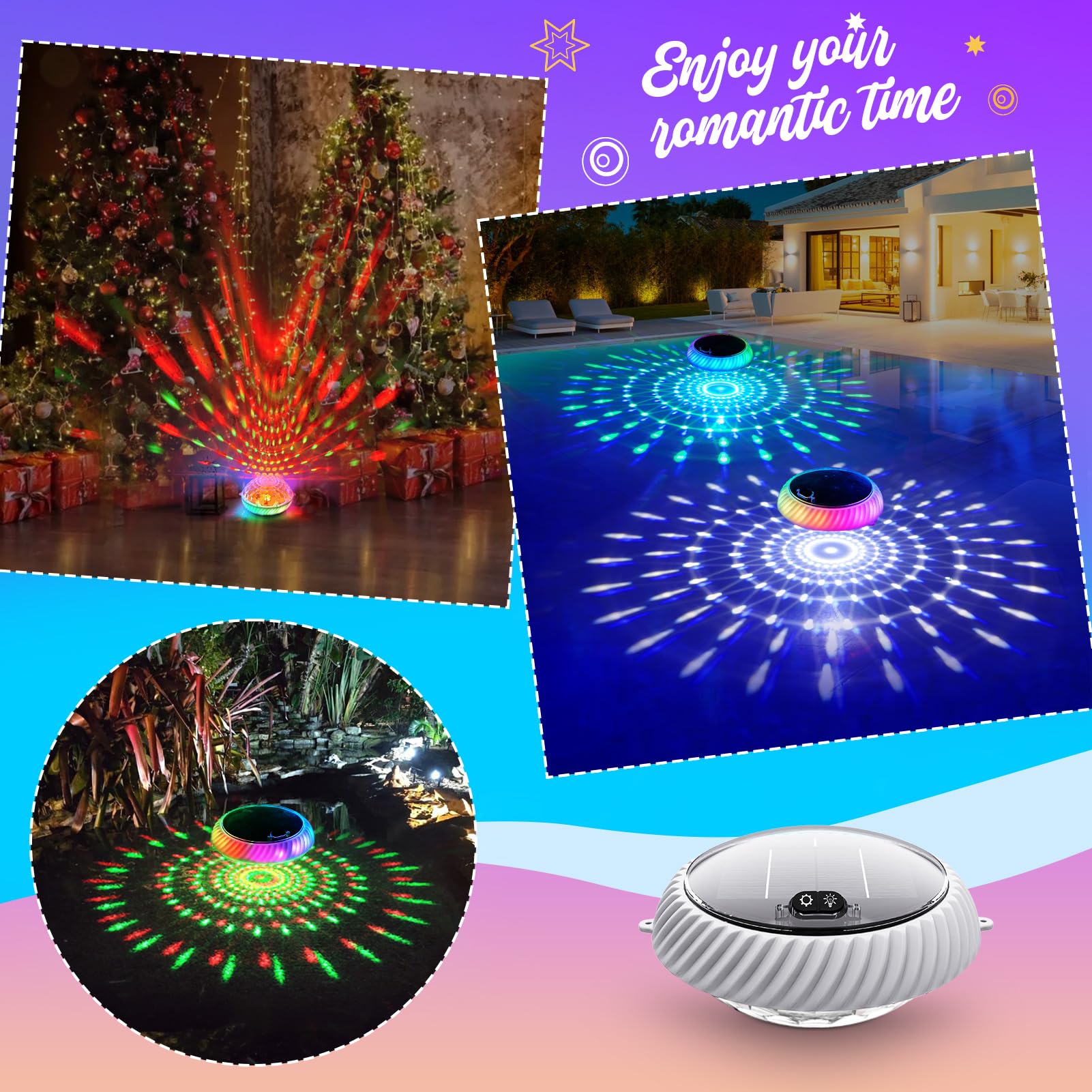Askyli Floating Pool Lights close-up view