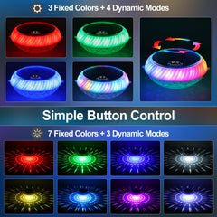 Askyli Floating Pool Lights in garden setting