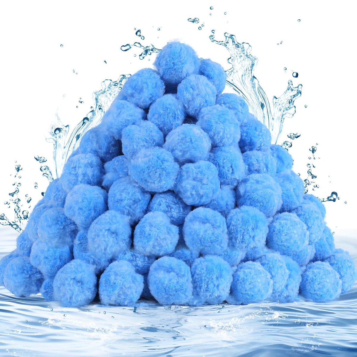 Askyli Pool Filter Balls front view light blue