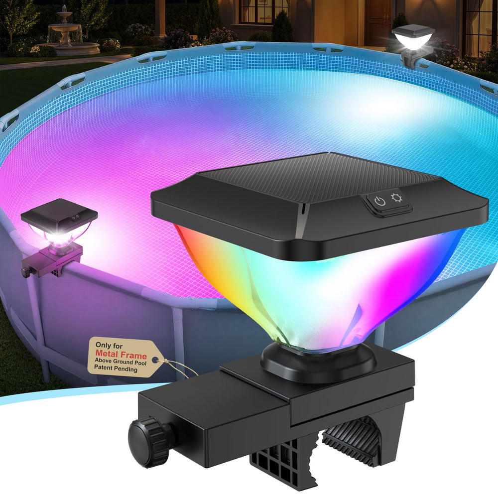 Askyli Solar Pool Light black model front view