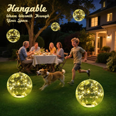 Askyli solar pool lights hanging from tree