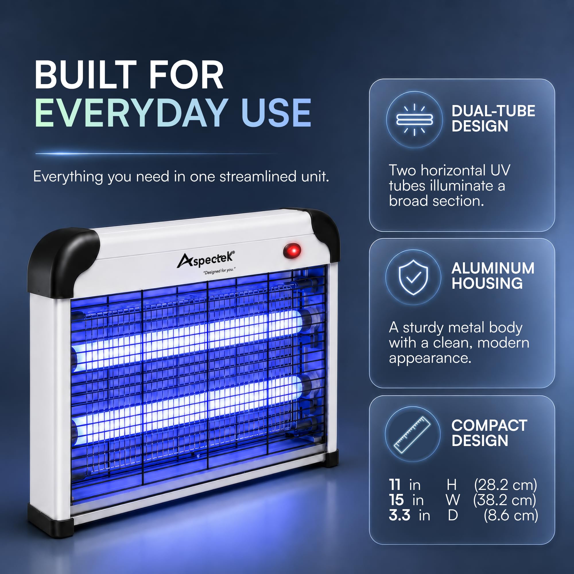 ASPECTEK Bug Zapper hanging with included chain