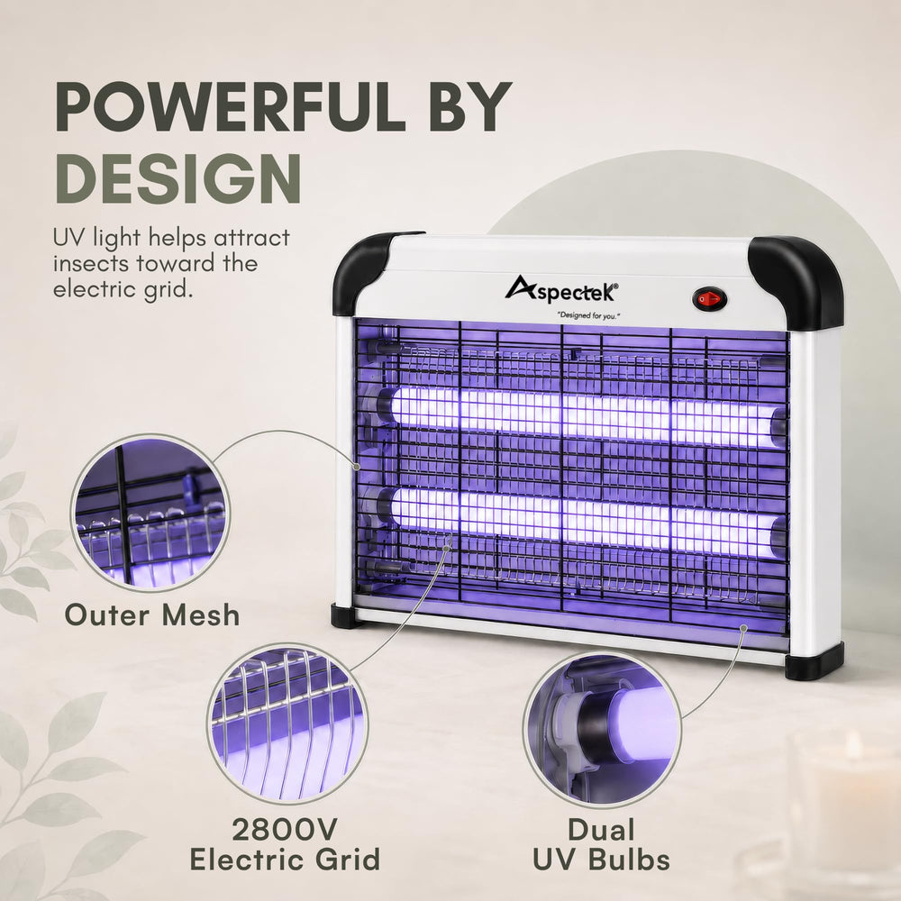 ASPECTEK Electric Bug Zapper showing the high-voltage grid