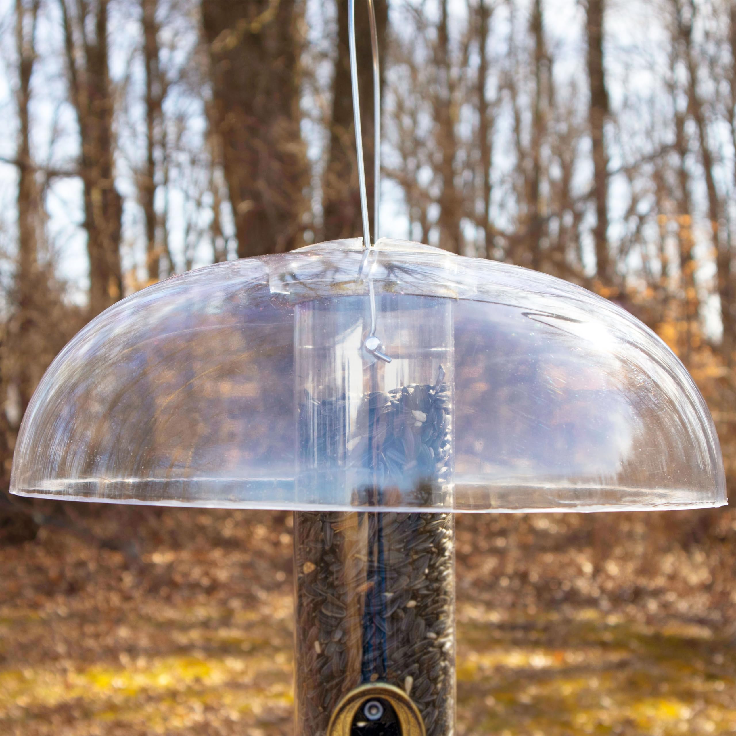 Aspects 281 Tube Top Weather Dome installed on a bird feeder