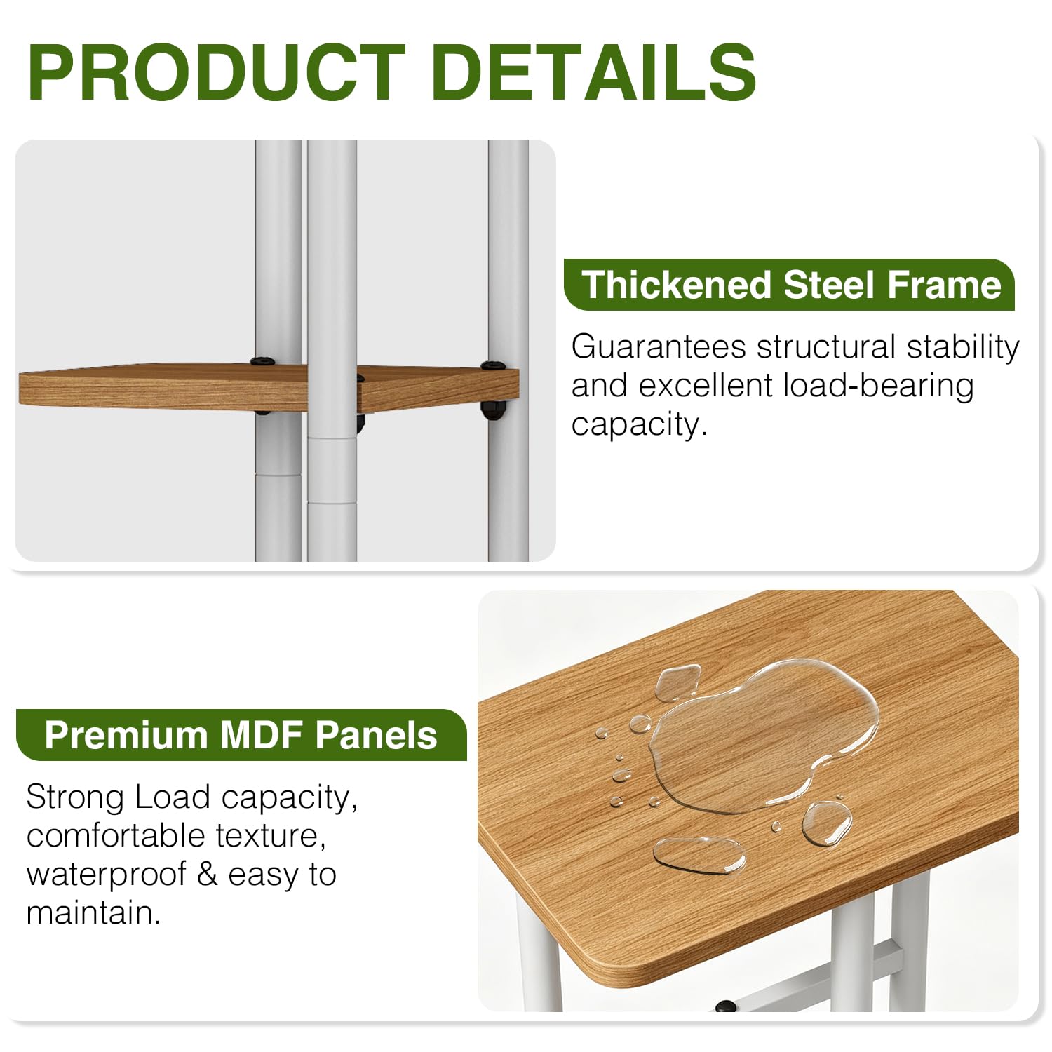 Assembled LINZINAR Plant Stand with plants and trinkets