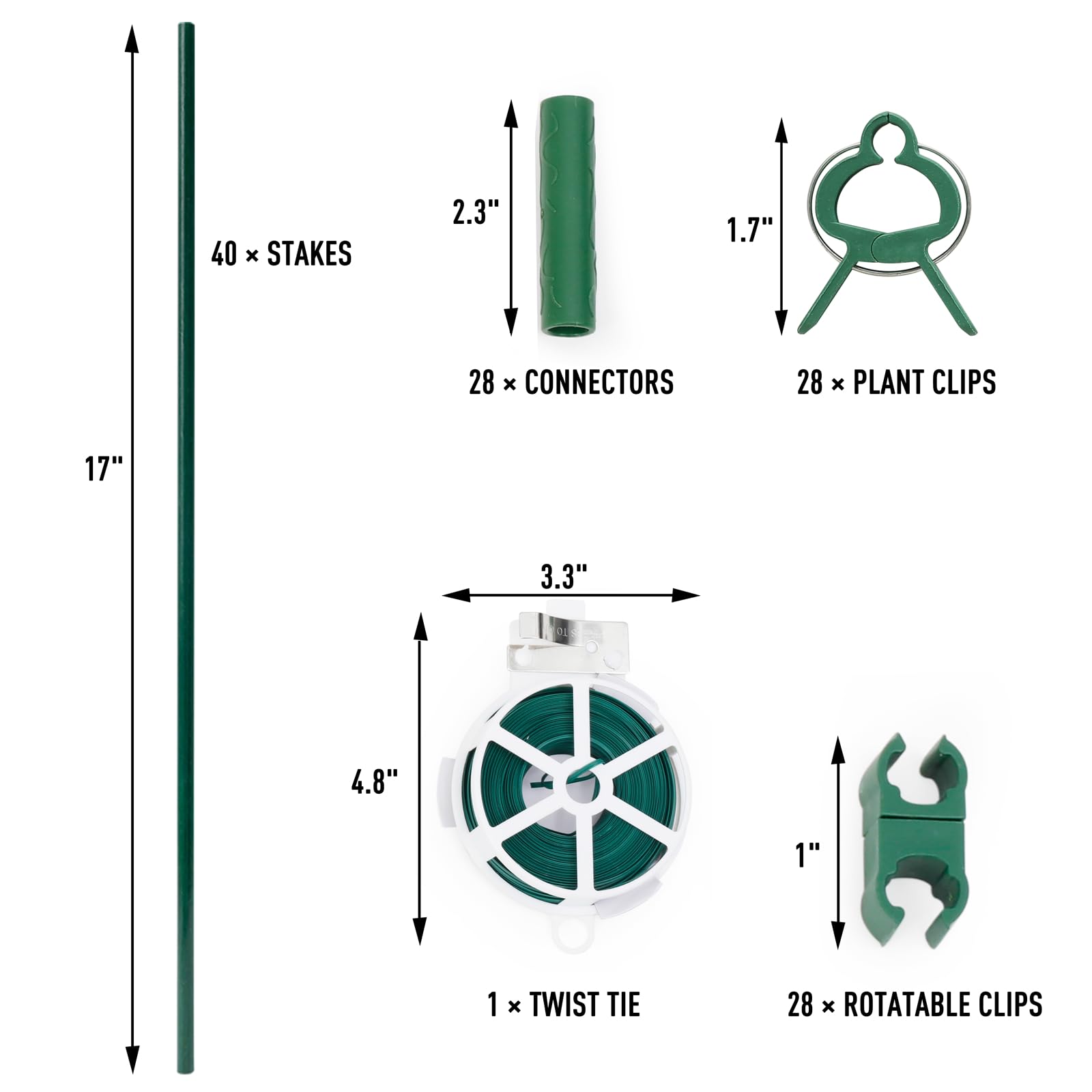 Assembled MAXPACE garden stakes supporting tomato plants