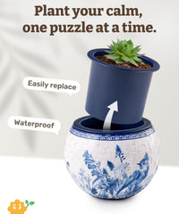 Assembled PieceRelax 3D Puzzle Planter showcasing vibrant colours