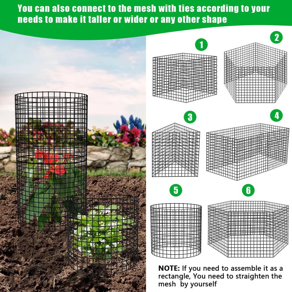 Assembled RGJ plant cage with plants growing inside