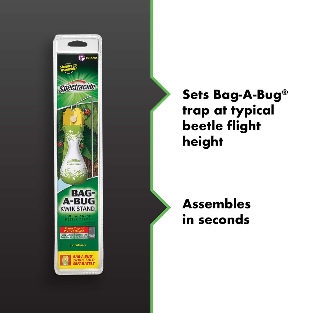 Assembled Spectracide KwikStand holding Japanese Beetle Trap