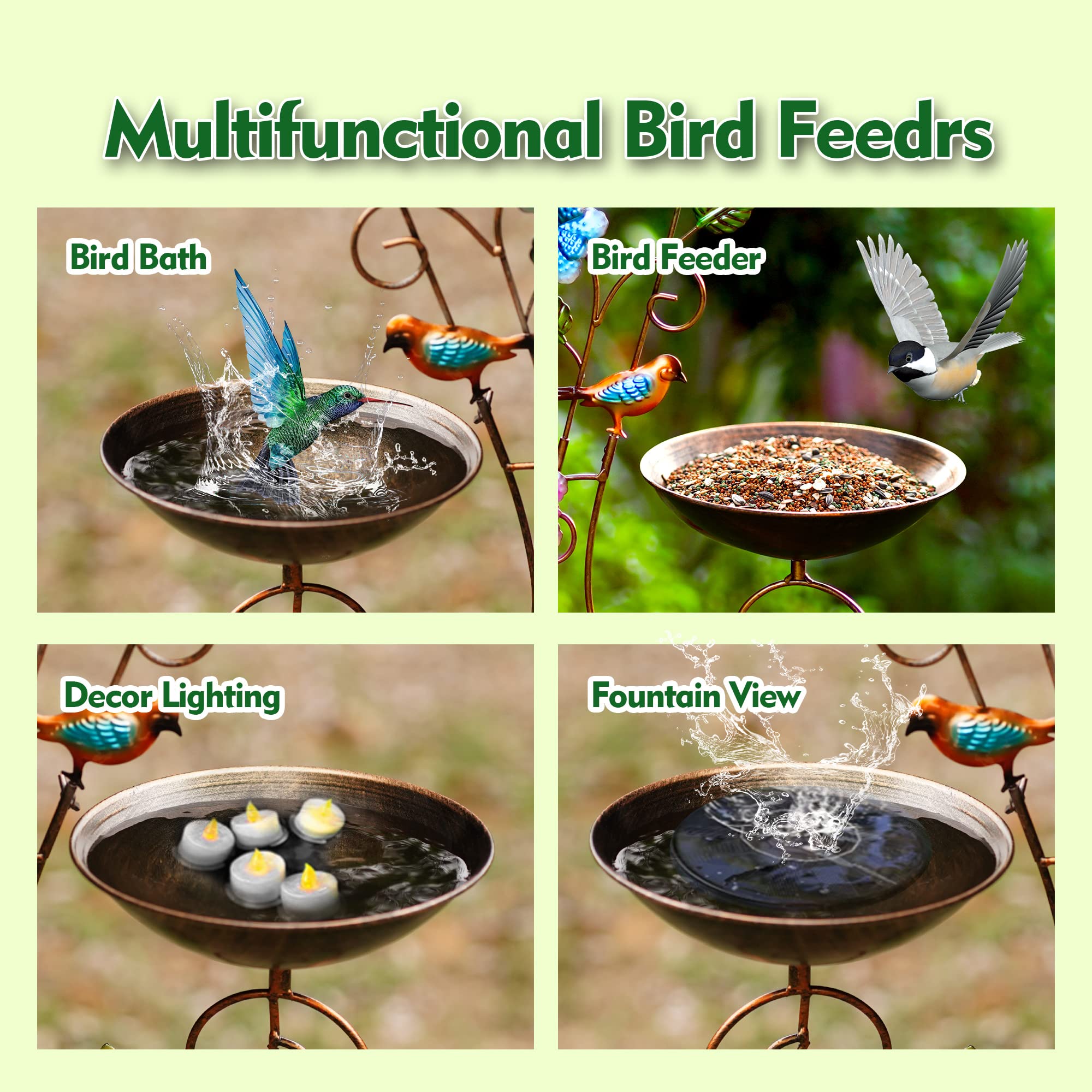 Assembly accessories included with YYWMWM Bird Bath
