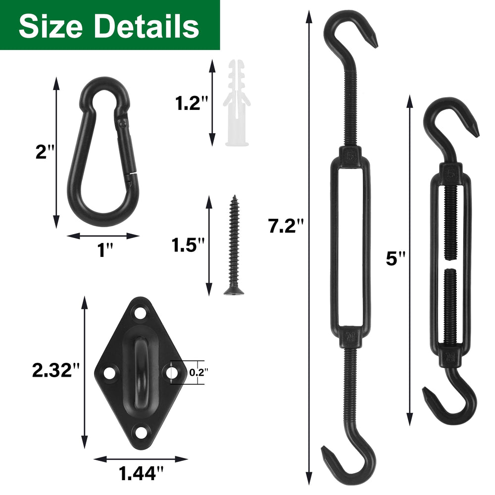 Assembly components including snap hooks and screws