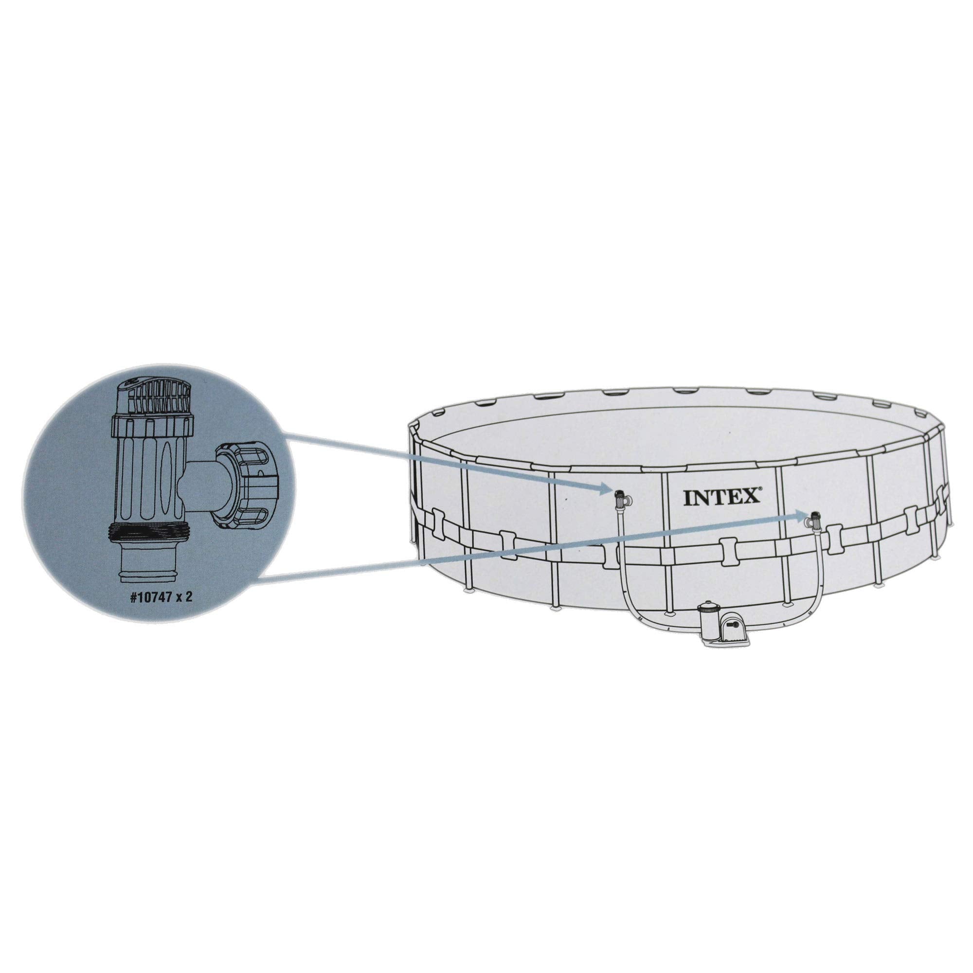 Assembly components of Intex plunger valves including hose o-rings