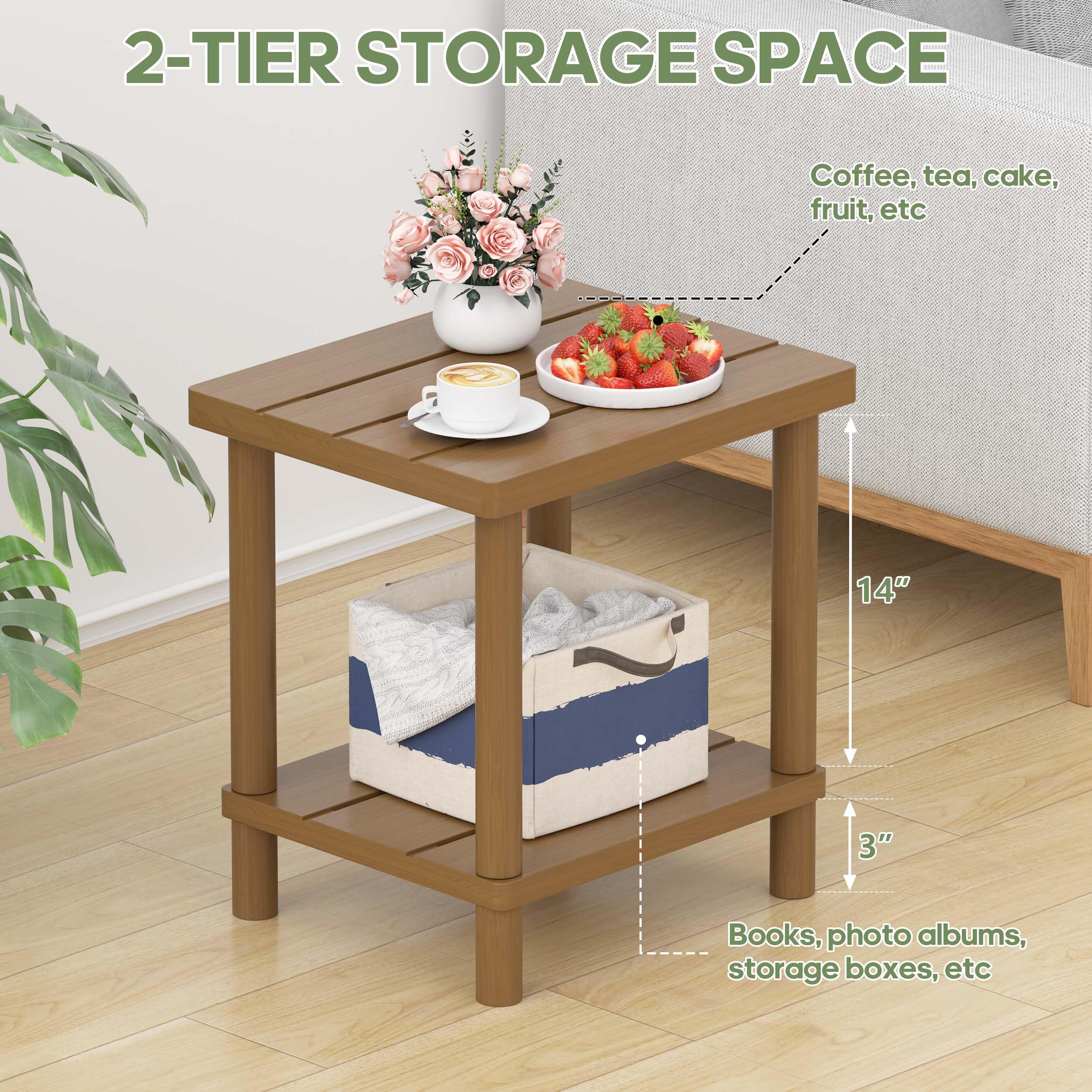 Assembly guide for LEJANEOYE outdoor side table in packaging