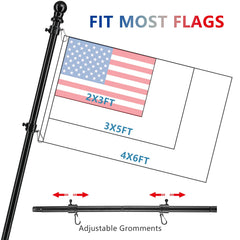 Assembly instructions for Barcetine flag pole with included screws