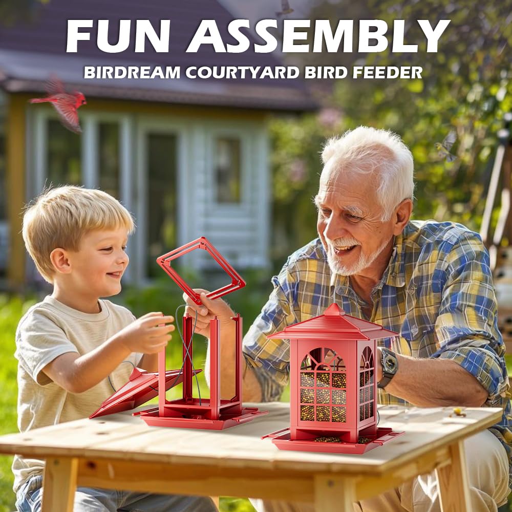 Assembly instructions for Birdream bird feeder