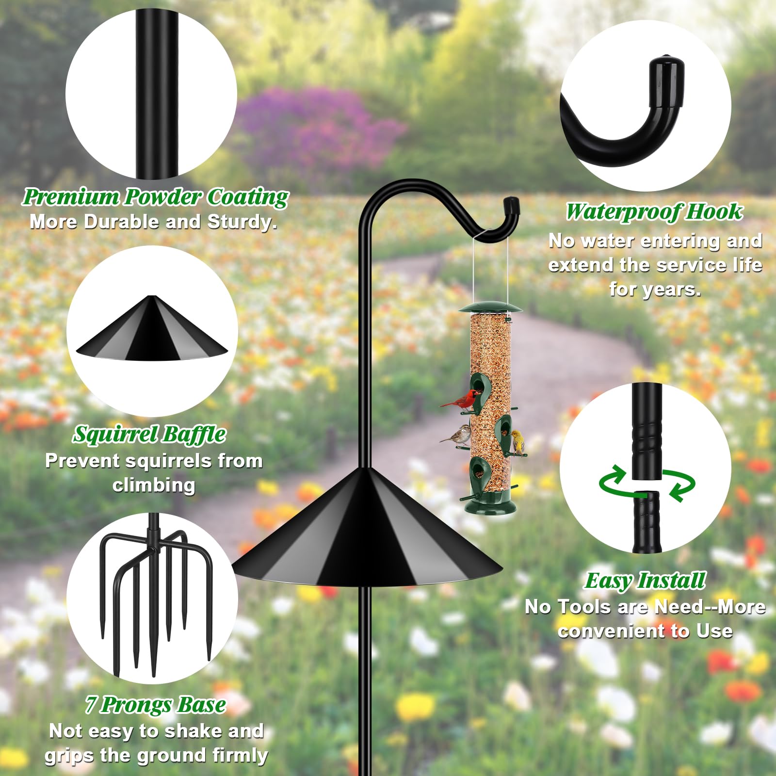 Assembly instructions for FEED GARDEN Bird Feeder Pole