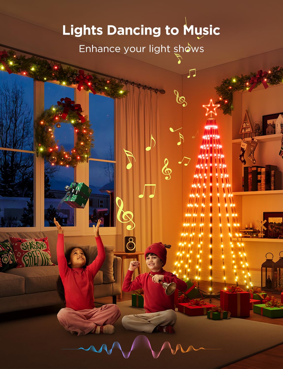 Assembly instructions for Govee Christmas Cone Tree Lights