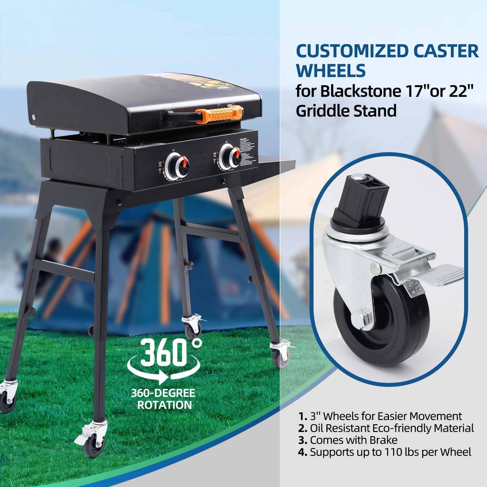 Assembly instructions for GRILLHOME caster wheels