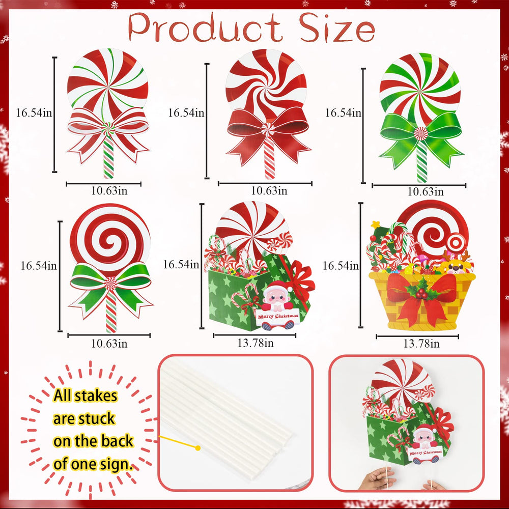 Assembly instructions for GuassLee Candy Christmas Yard Signs
