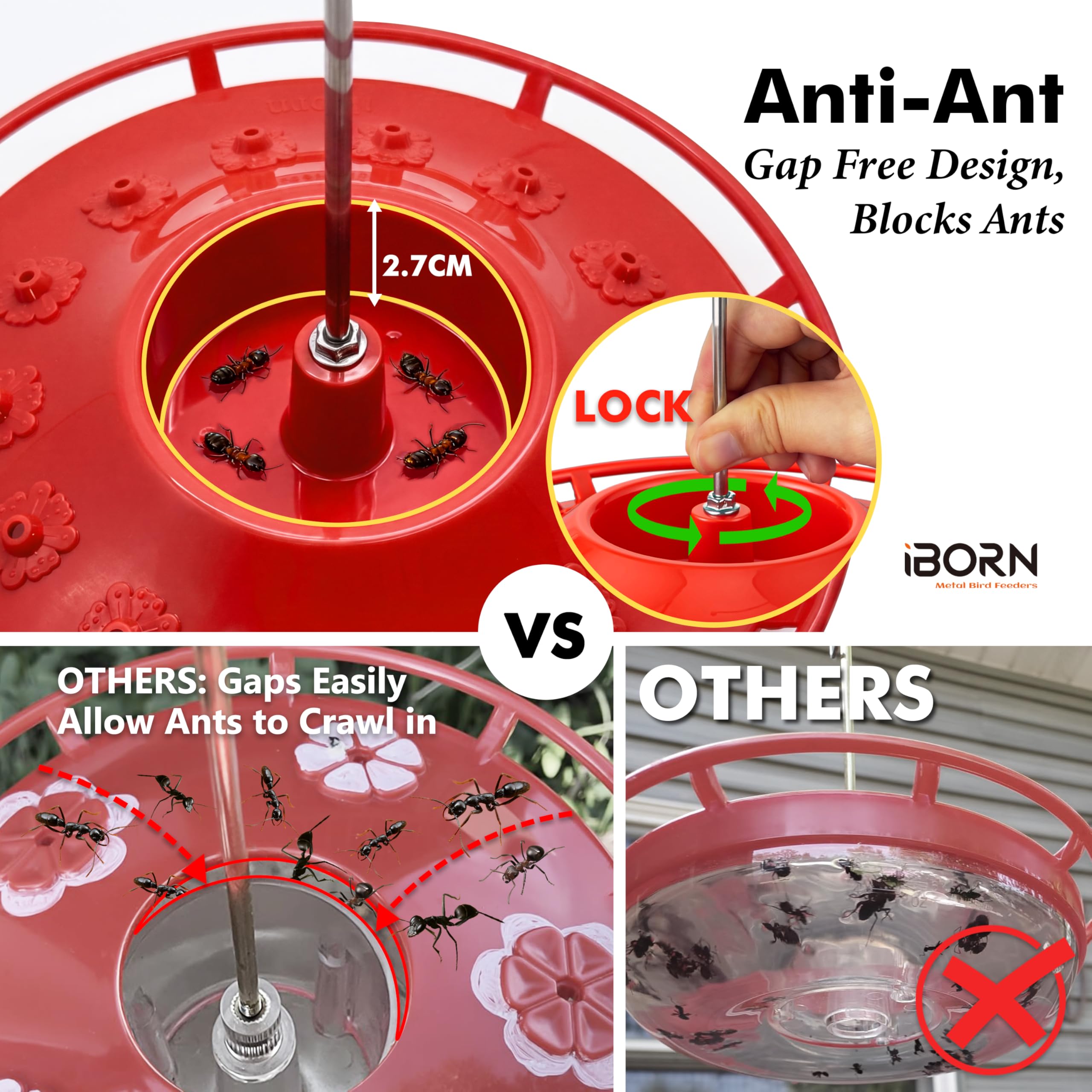 Assembly instructions for iBorn Hummingbird Feeder