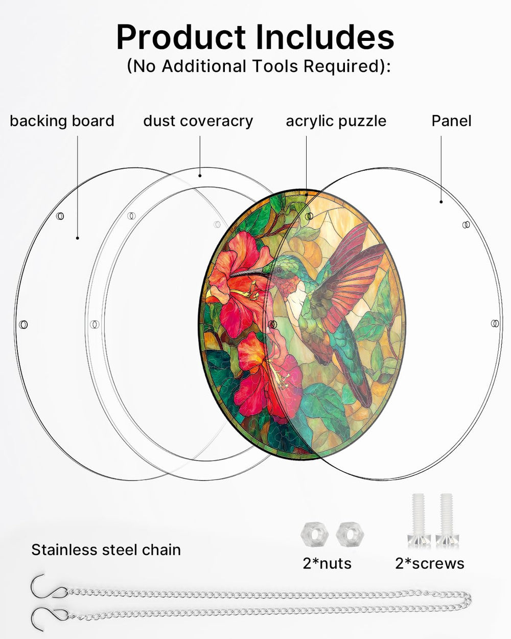 Assembly instructions for KaayeeWood Suncatcher Puzzle