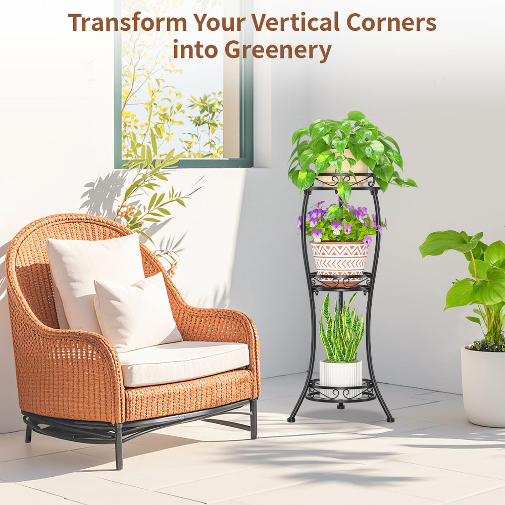 Assembly instructions for LASZOLA 3-Tier Metal Corner Plant Stand