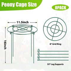 Assembly instructions for MJZ 8 pack peony support cages