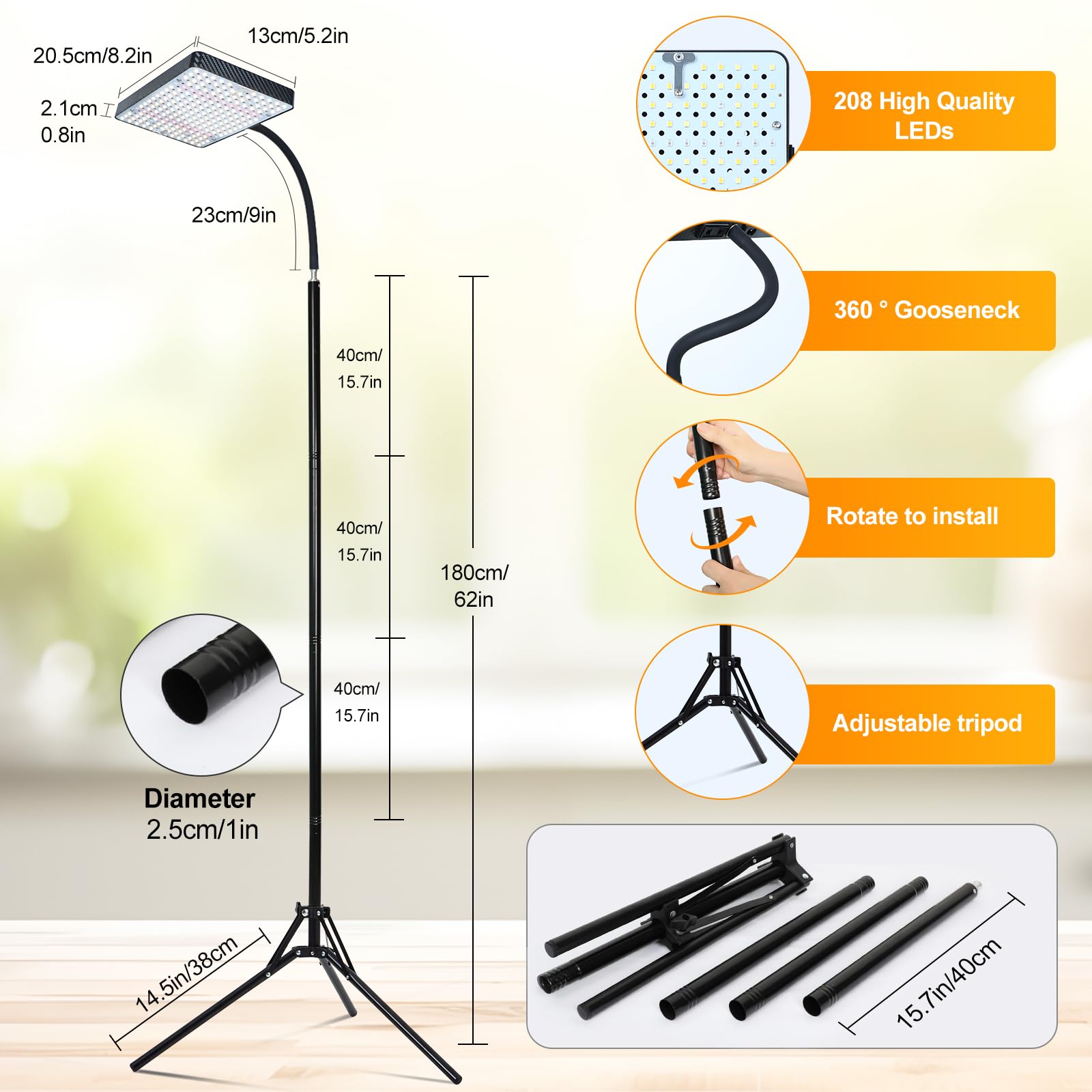 Assembly steps of GroCruiser Grow Light