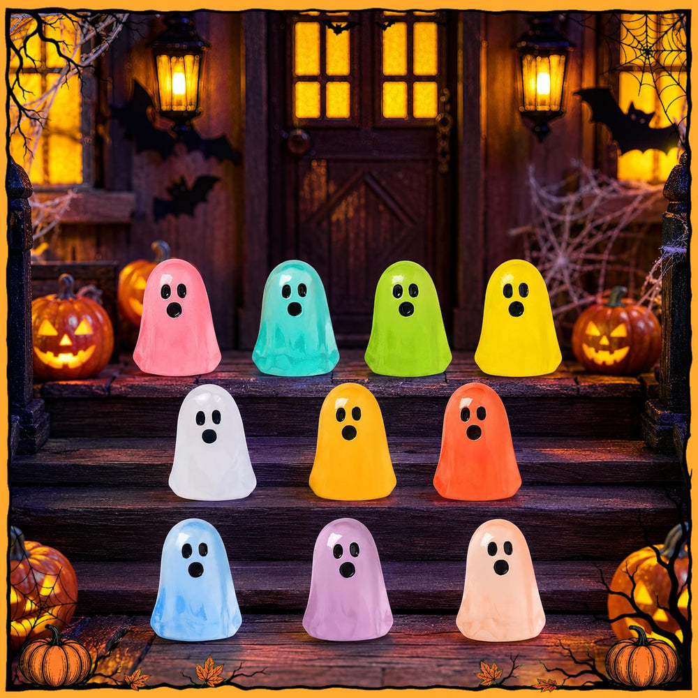 Assorted BuQiuRen mini ghost figures on a table
