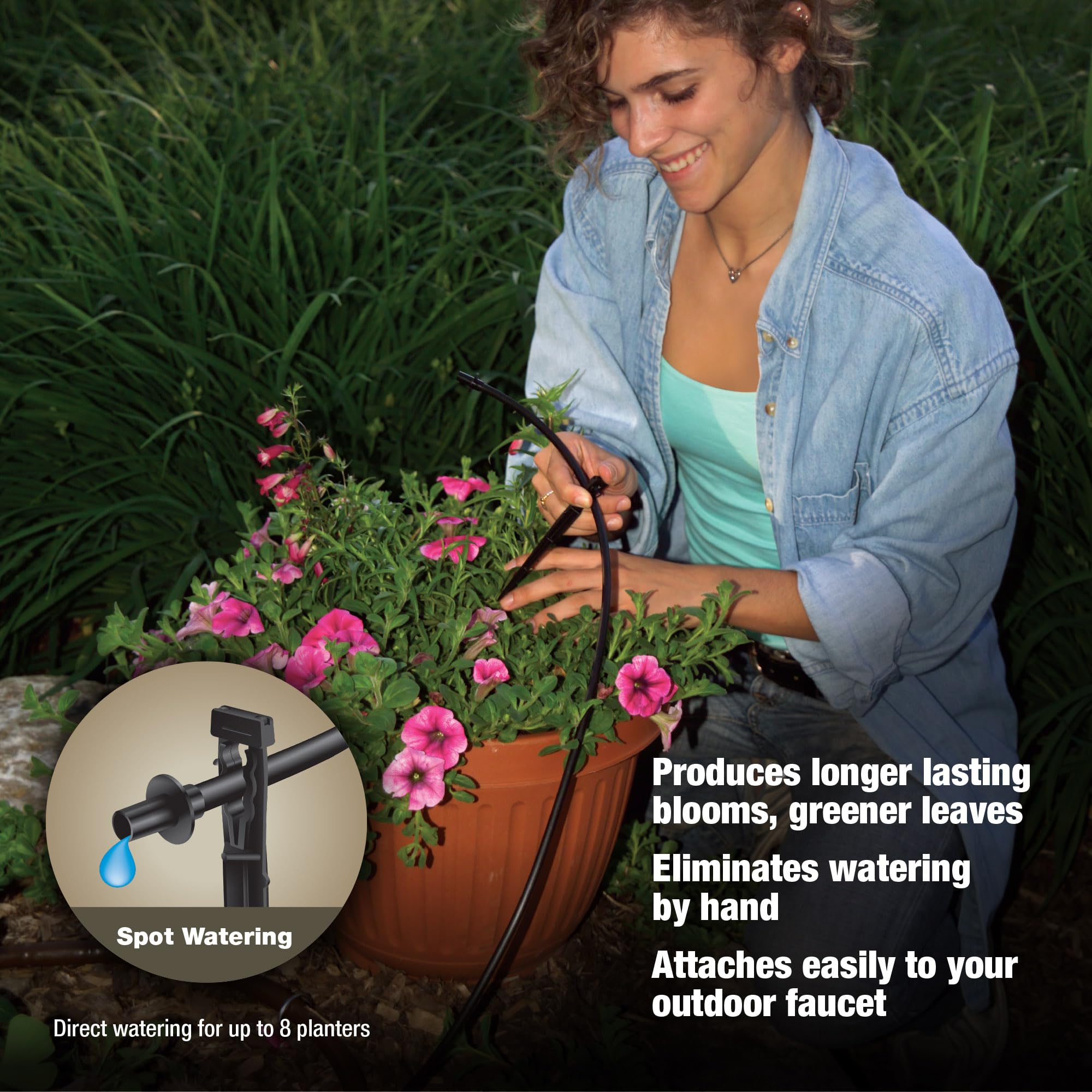 Assorted emitters from Rain Bird Drip Irrigation Kit
