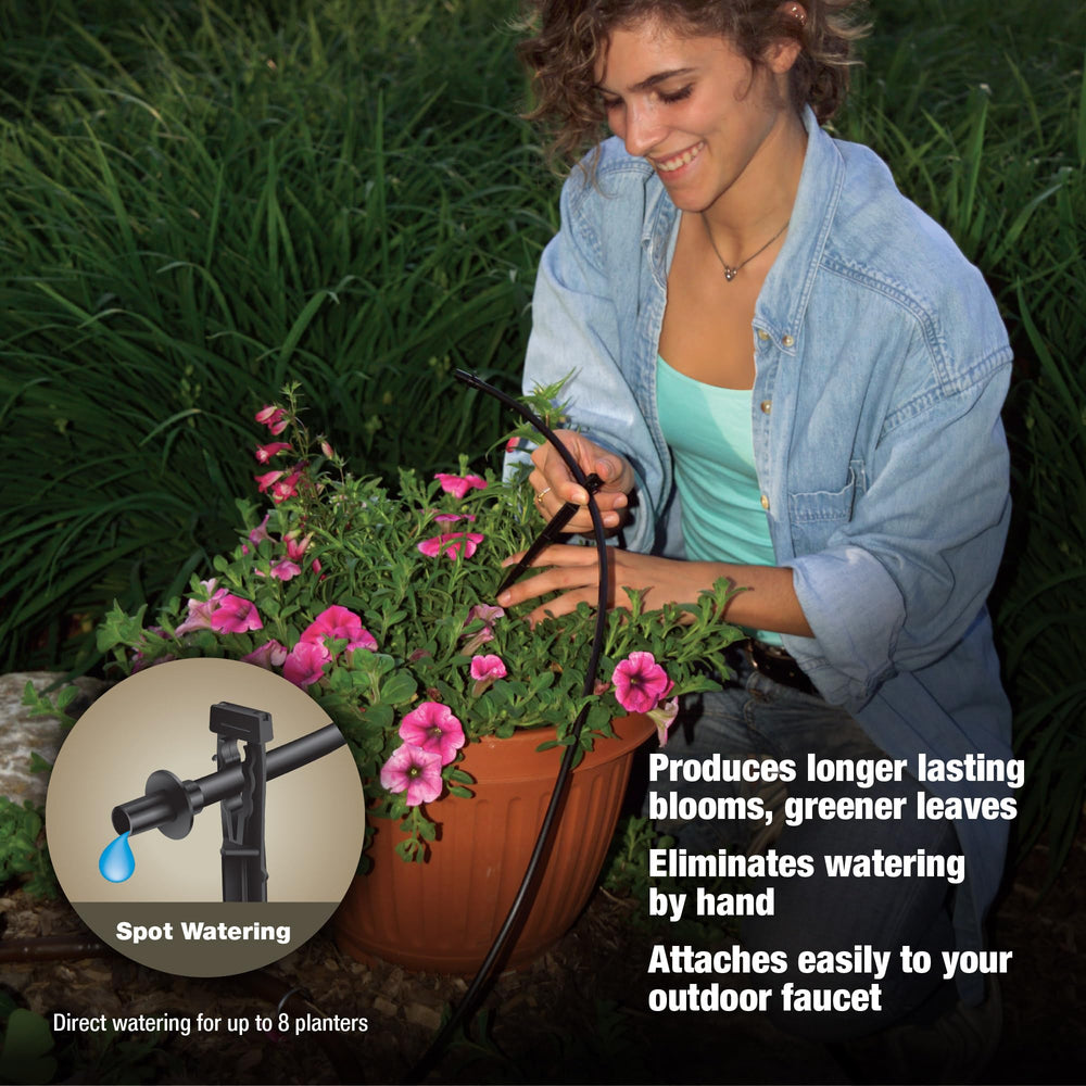 Assorted emitters from Rain Bird Drip Irrigation Kit