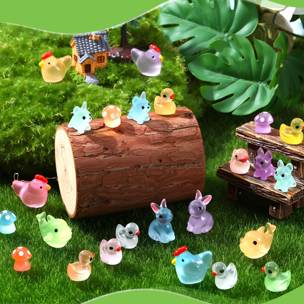 Assorted luminous ducks and animals for DIY projects