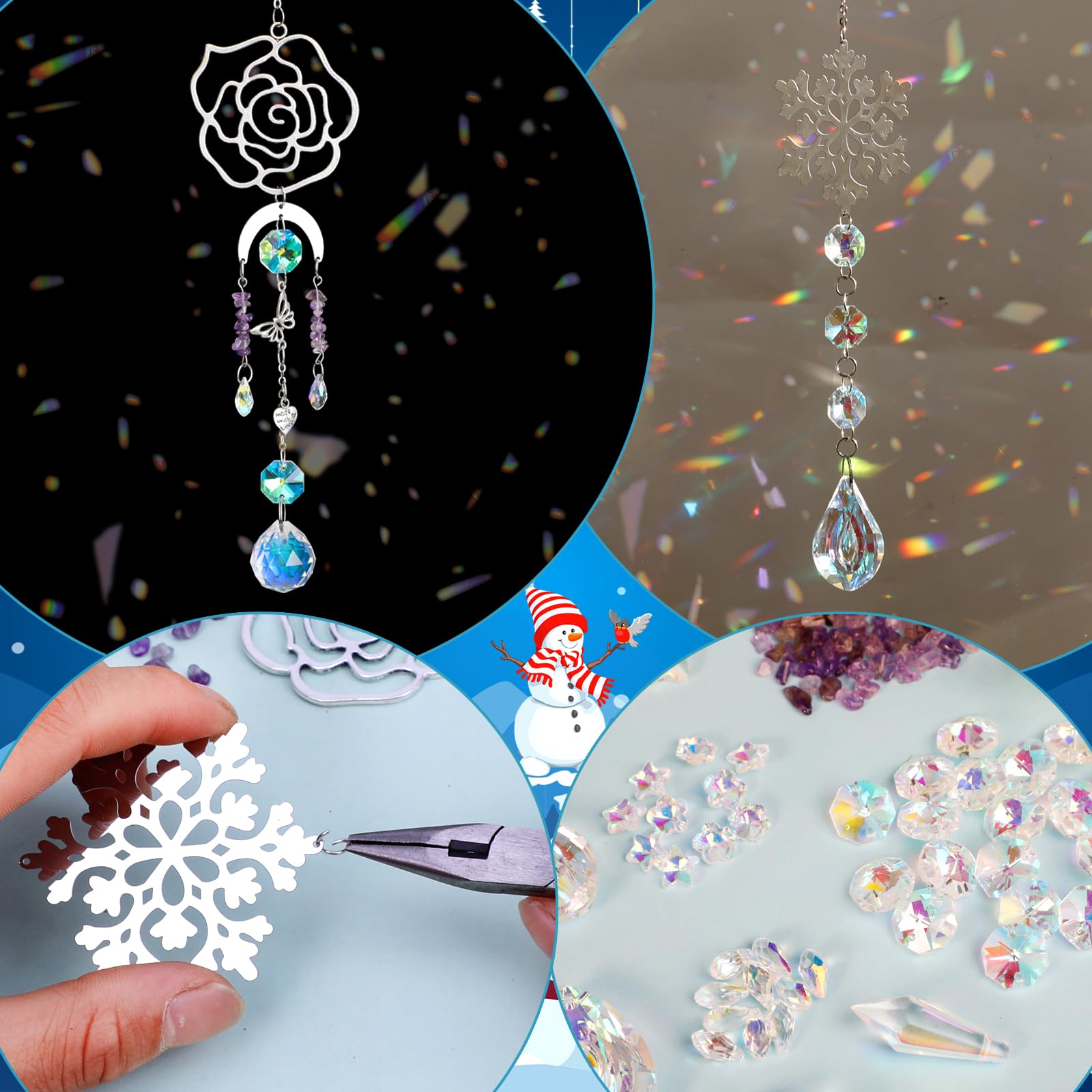 Assorted metal decor shapes from HYBEADS Suncatcher Kit