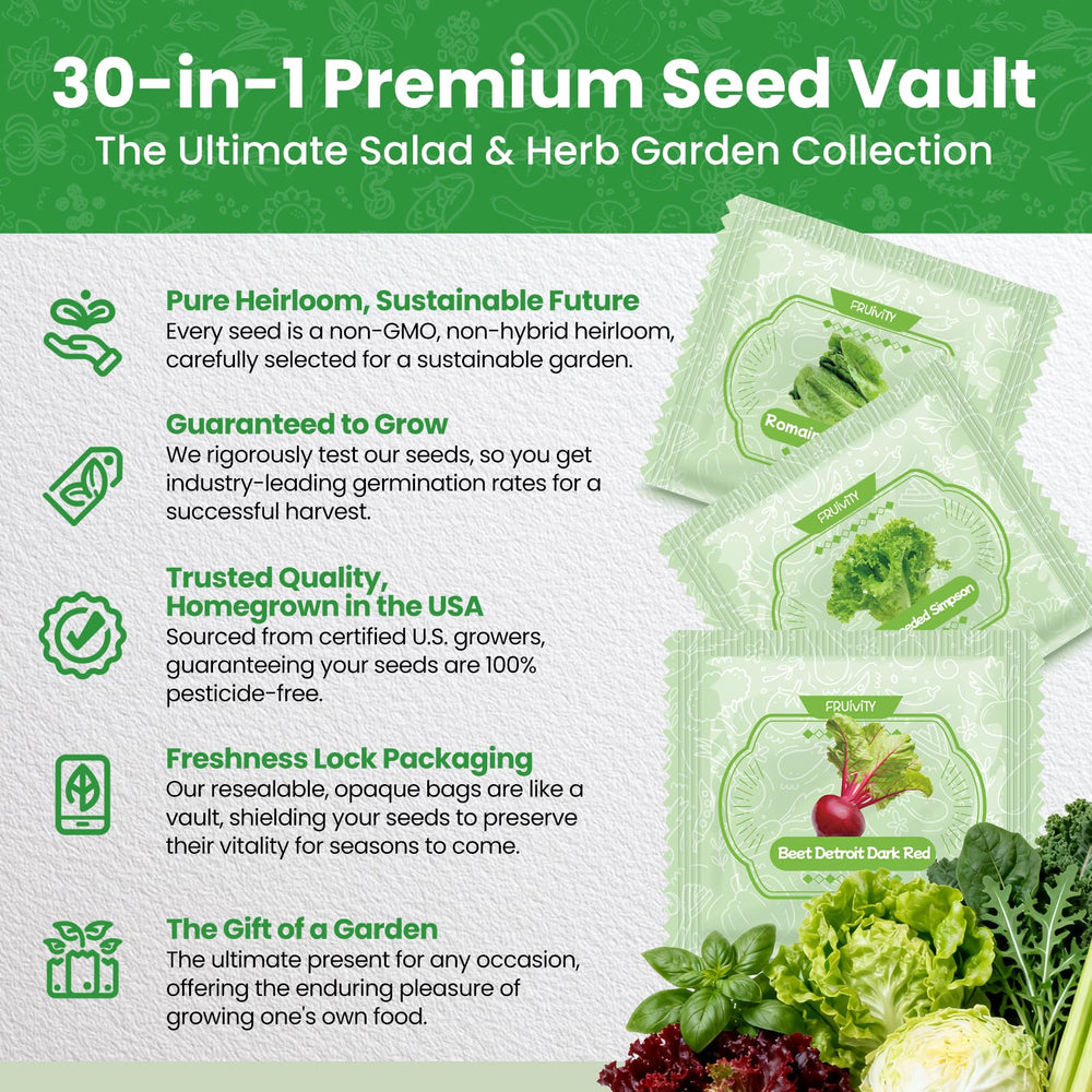 Assorted vegetables grown from Fruivity Heirloom Seeds