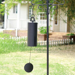 ASTARIN 24-inch wind chimes in matte black color hanging outdoors
