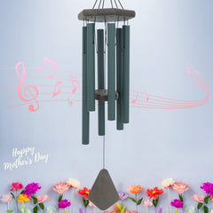 ASTARIN 30 inch green wind chime front view with aluminum tubes