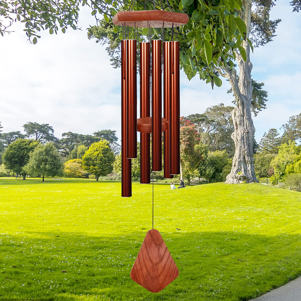 ASTARIN 30 inch wind chime red copper aluminum front view