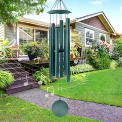 ASTARIN 45 Inch Wind Chimes in green front view