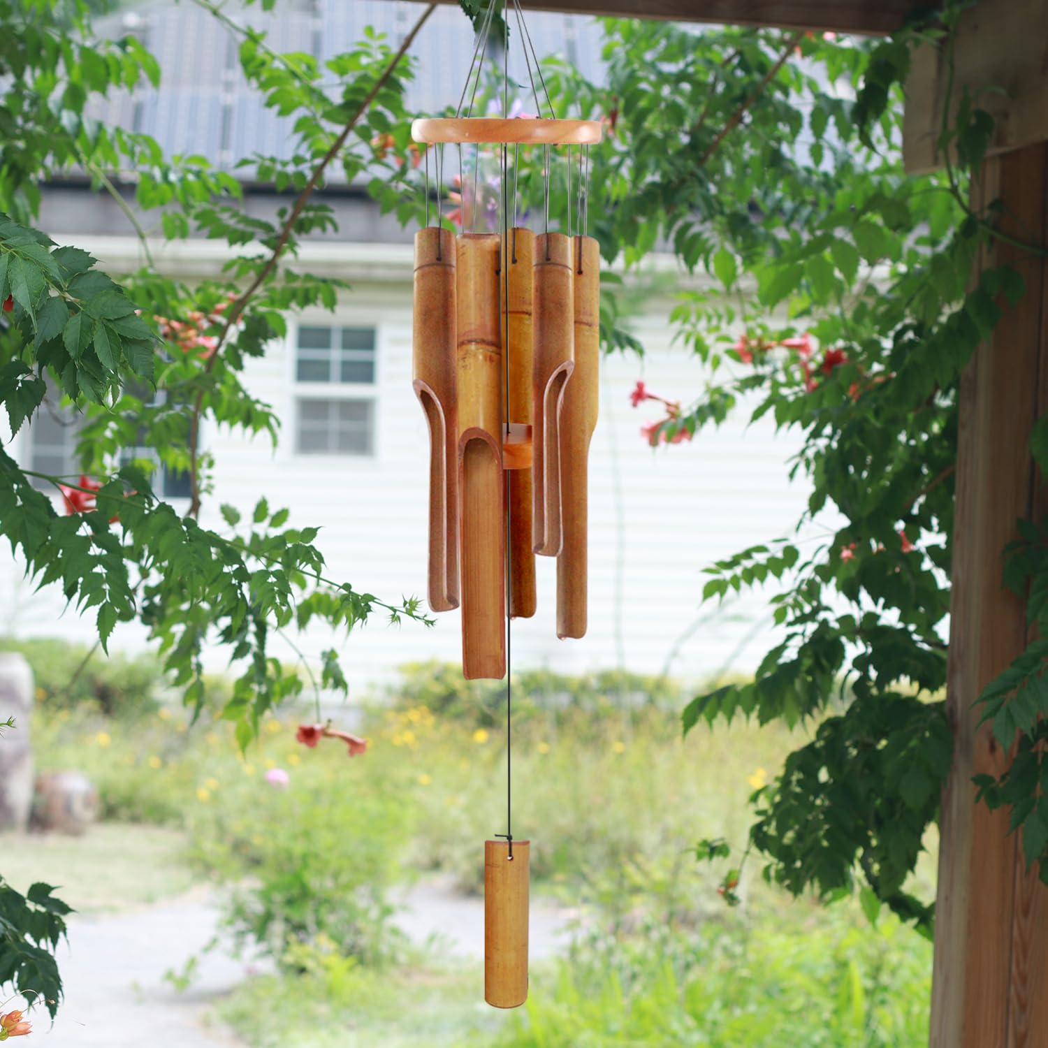 ASTARIN Bamboo Wind Chimes close-up of striker