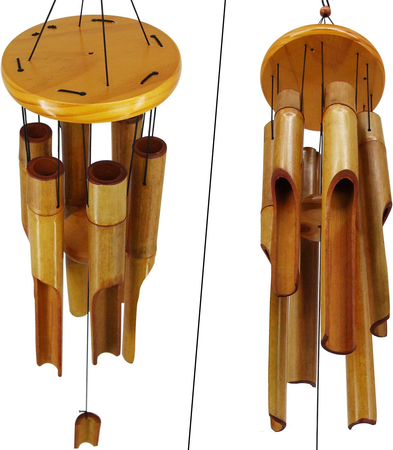 ASTARIN Bamboo Wind Chimes Outdoor 30" in a garden setting