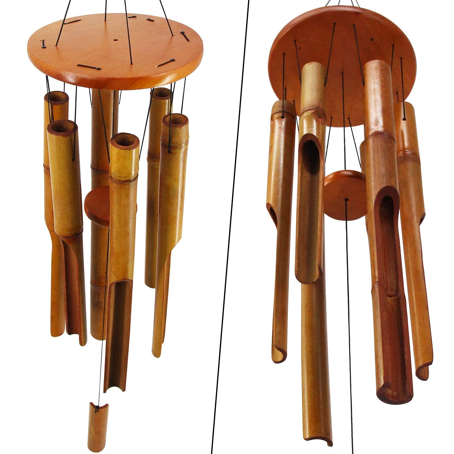 ASTARIN Bamboo Wind Chimes with beechwood striker