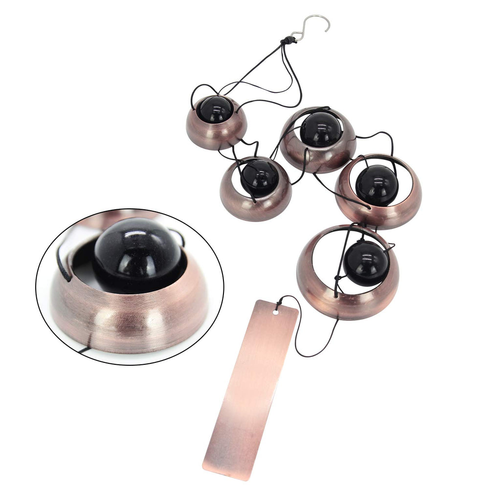 ASTARIN Copper Wind Chimes hanging in a garden setting